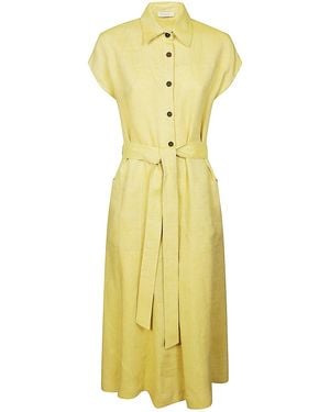 Antonelli Abito Sm Lino Chemisier - Yellow