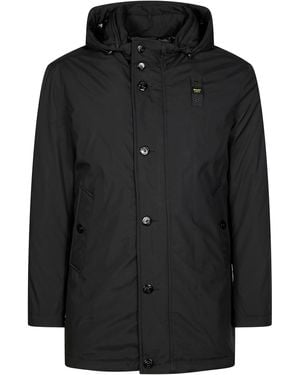 Blauer Parka Con Cappuccio - Black