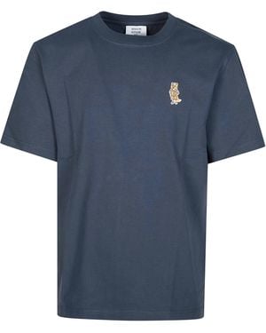 Maison Kitsuné T Shirt Mm Over Fox - Blu