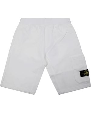 Stone Island Bermuda Felpa - Bianco