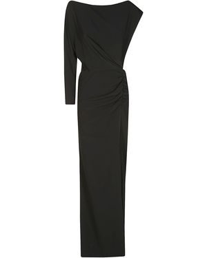 R.ev Vestito Lungo Monospalla - Nero