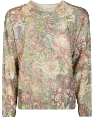 Liu Jo Maglia Gc Fiori - Marrone