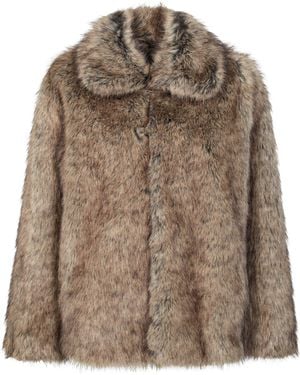 Liu Jo Faux Fur Jacket - Brown