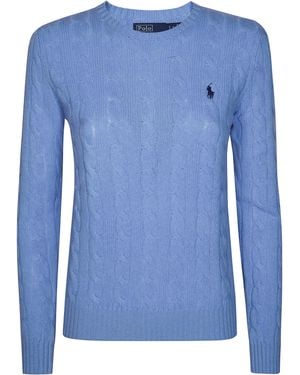 Polo Ralph Lauren Julianna Maglia Girocollo A Trecce - Blu