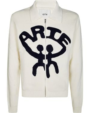 Arte' Cardigan Logo - Natural