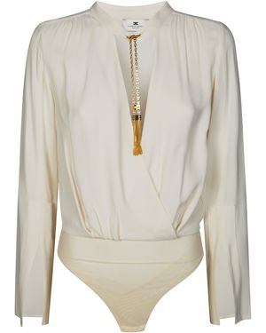 Elisabetta Franchi Camicia A Body - Bianco