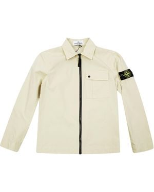 Stone Island Overstirt Cotone - Natural