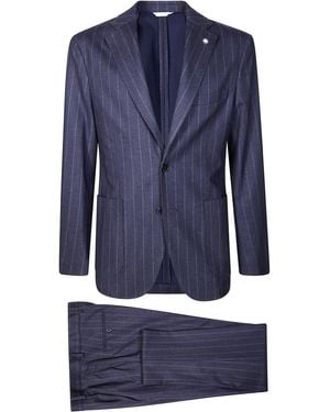 Manuel Ritz Abito Gessato Jersey Dp - Blu