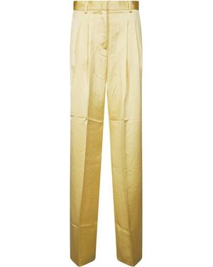 ANDAMANE Pantalone A Vita Alta Dritto - Yellow