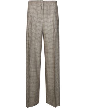 8pm Pantaloni Vita Bassa Ampio A Quadri Mary-A - Gray