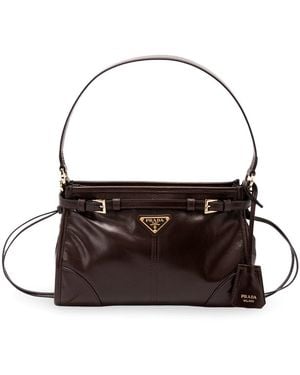 Prada Leather Shoulder Bag - Brown