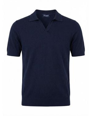 Drumohr Polo With Logo - Blue