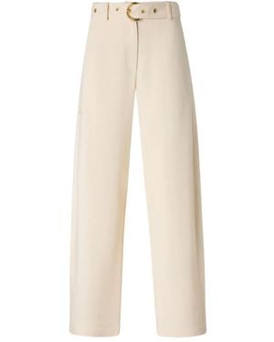 Pinko Lexy Wide-Leg Cropped Tailored Pants - White