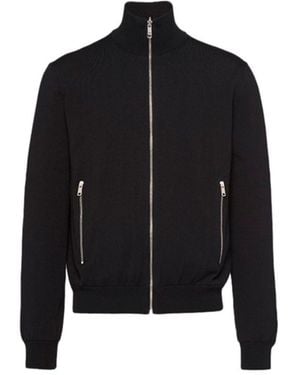Prada Reversible Wool And Re-Nylon Jacket - Black
