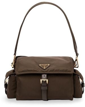 Prada Explore Medium Re-Nylon Bag - Metallic