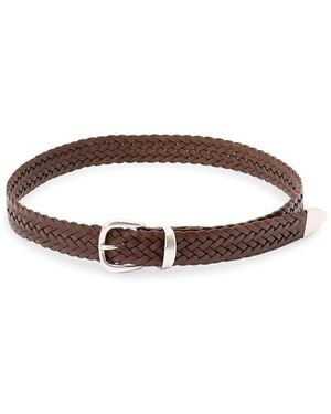 Anderson's Leather Woven Belt - Brown
