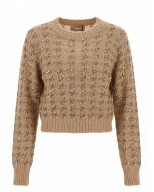 Twinset Round Neck Sweater - Natural