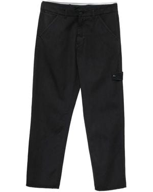 Stone Island Logo-Patch Trousers - Black