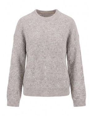 Peserico Round Neck Sweater - Gray