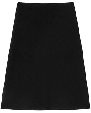 Jil Sander A-Line Skirt With Structured Finish - Black