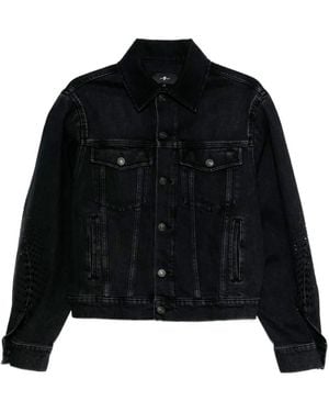 7 For All Mankind 'Twisted Jacket Thunder Storm With Crystals' Jacket - Black