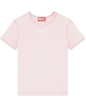 DIESEL Stone-Washed Effect T-Shirt - Pink