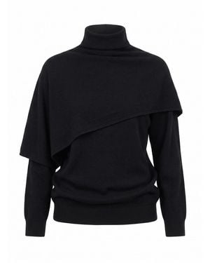 DARKPARK Addison Cashmere Wool Convertible Scarf Top - Blue