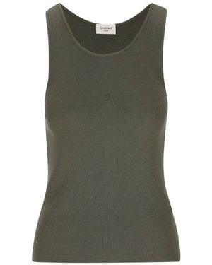 Women's Saint Laurent Sleeveless and tank tops | Lyst
