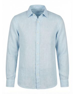 120% Lino Long Sleeve Shirt - Blue