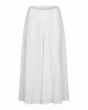 120% Lino Long Skirt - White