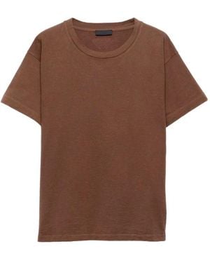 Prada Cotton T-Shirt - Brown