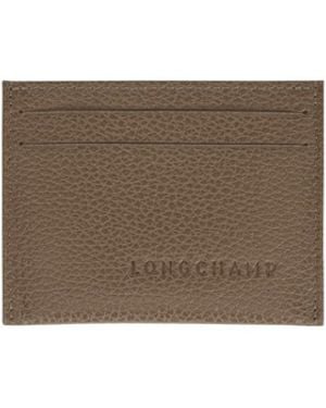 Longchamp 'Le Foulonné' Card Holder - Gray
