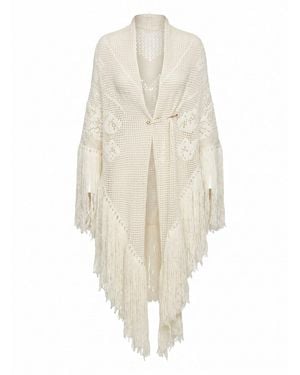 Chiara Is 'Peonia' Cape - White