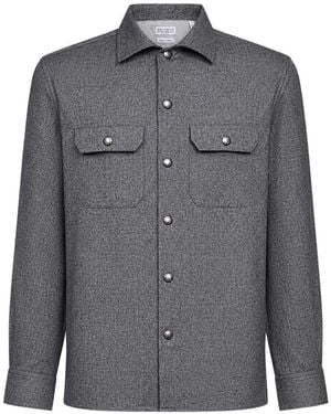 Brunello Cucinelli Wool Shirt - Grey