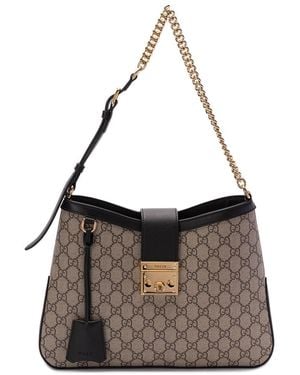 Gucci `Padlock` Handbag - Brown