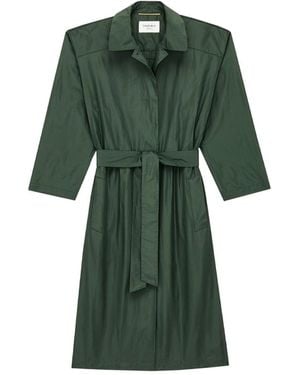 Saint Laurent Belted Trench - Green