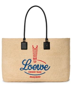 Loewe 'Verano' Extra Large Raffia Tote - Natural