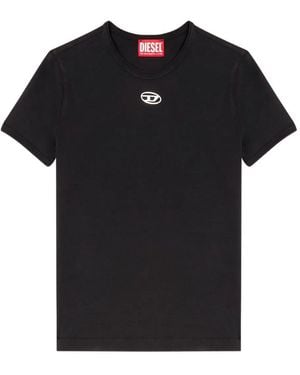 DIESEL "T-Uncutieslong Od" T-Shirt - Black
