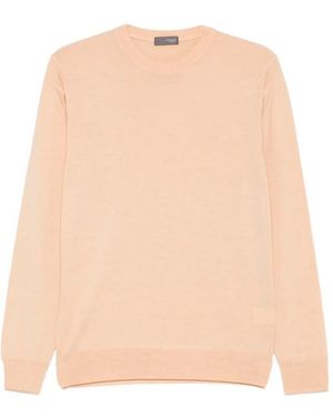 Drumohr Long Sleeve Crew-Neck Jumper - Natural