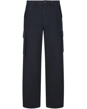 Burberry Cotton Cargo Trousers - Blue