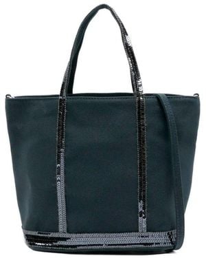 Vanessa Bruno Canvas Small Zipped Cabas Tote - Blue