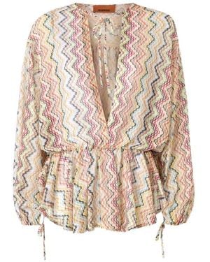 Missoni Robe De Plage À Motif De Chevrons - White