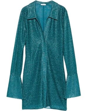 Oséree 'Lumiere' Slim Shirt Dress - Blue