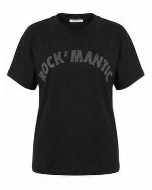 Patrizia Pepe Stud-Embellished T-Shirt - Black