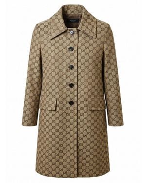 Gucci 'Gg' Coat - Natural