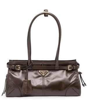 Prada Bonnie Medium Leather Bag - Metallic