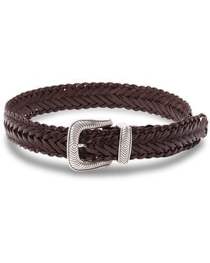 KATE CATE 'Tex Mex' Braided Belt - Brown