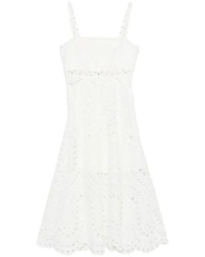 Charo Ruiz Glimmer Broderie-Anglaise Midi Dress - White