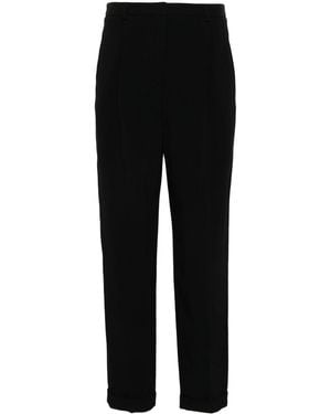 Giorgio Armani High-Waist Tailored Pants With Straight-Leg Silhouette - Black