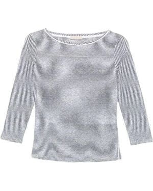 Purotatto Boat-Neck 3/4 Sleeves Blouse - White